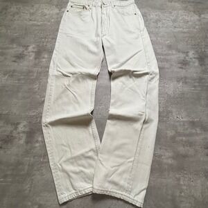 Levi's 501 Jeans 30x30 Off White Cream Vintage Made in USA Straight Leg